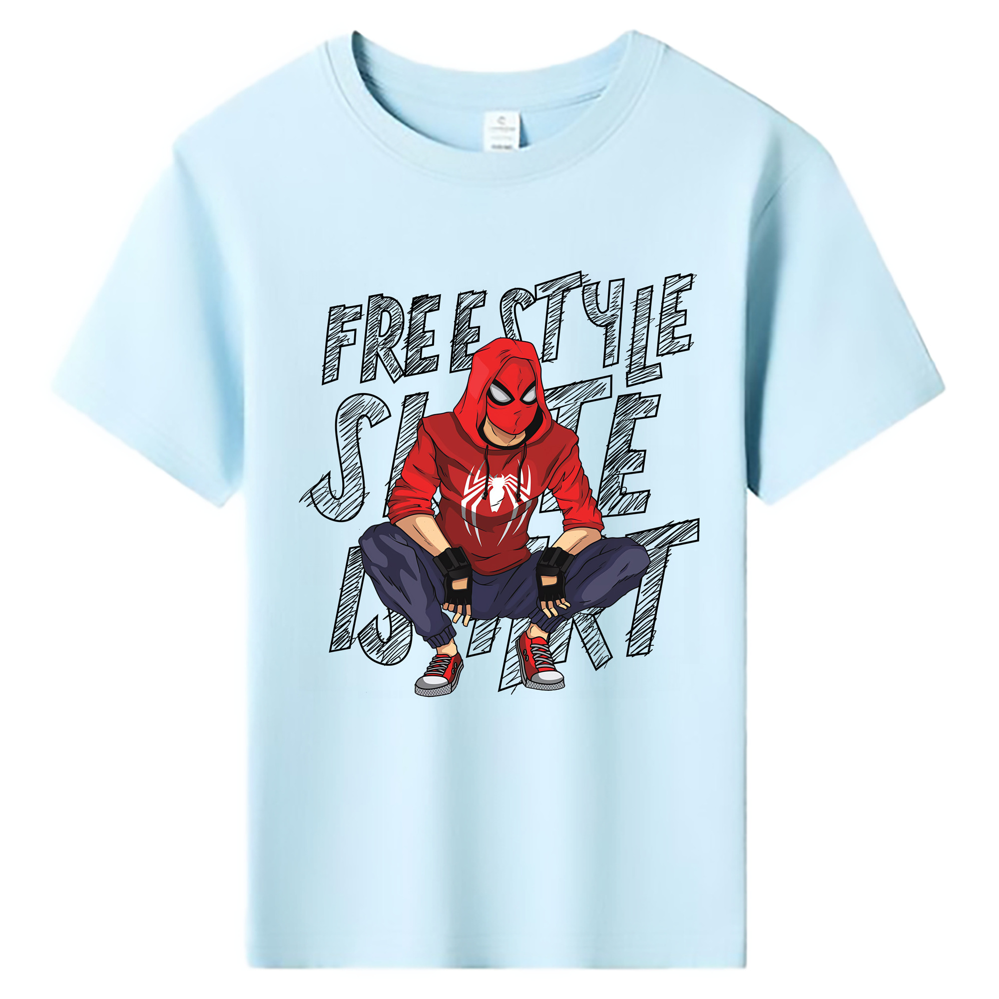 （画像用） Spider Man スパイダーマン 綿100％キッズTシャツ（フロントプリント）